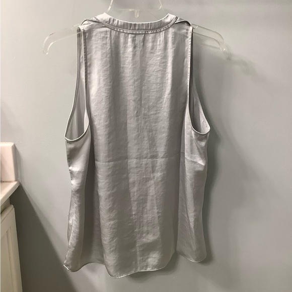 CAbi Shimmering Silver Ruffle Top Small - Picture 5 of 8